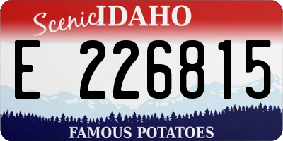 ID license plate E226815