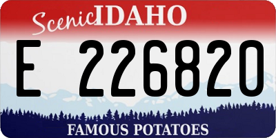 ID license plate E226820