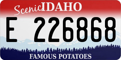 ID license plate E226868