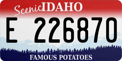 ID license plate E226870