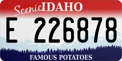 ID license plate E226878