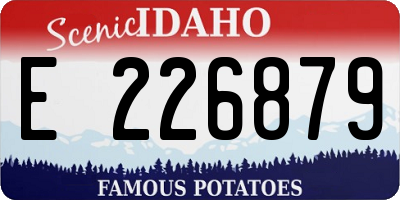 ID license plate E226879