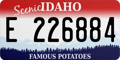 ID license plate E226884