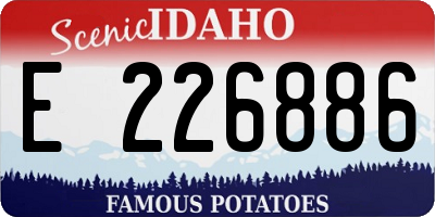 ID license plate E226886