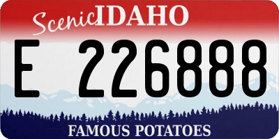 ID license plate E226888