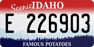 ID license plate E226903