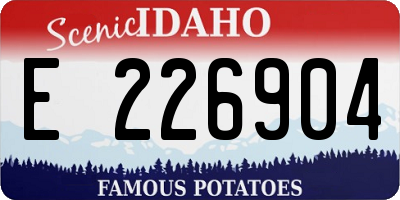 ID license plate E226904