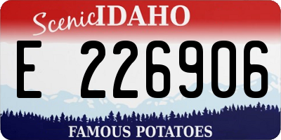 ID license plate E226906