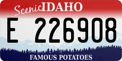 ID license plate E226908