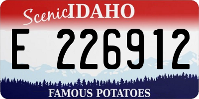 ID license plate E226912