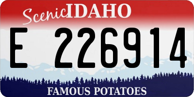 ID license plate E226914