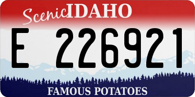 ID license plate E226921