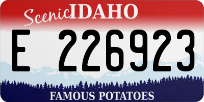 ID license plate E226923