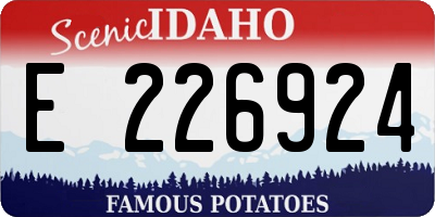 ID license plate E226924