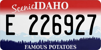 ID license plate E226927