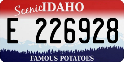 ID license plate E226928