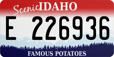 ID license plate E226936