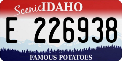 ID license plate E226938