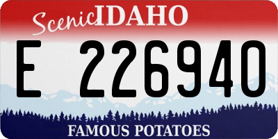 ID license plate E226940