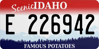 ID license plate E226942