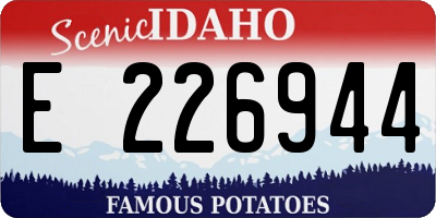 ID license plate E226944