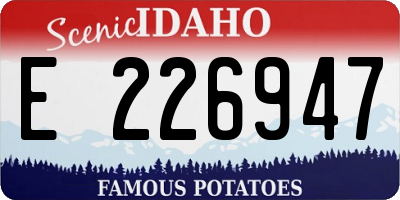 ID license plate E226947