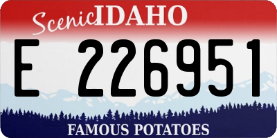 ID license plate E226951