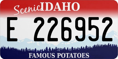 ID license plate E226952