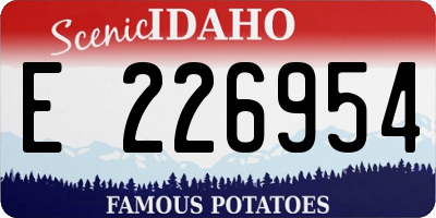 ID license plate E226954