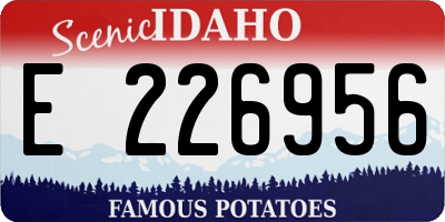 ID license plate E226956