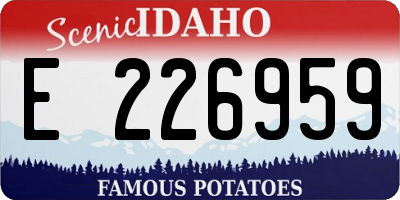 ID license plate E226959