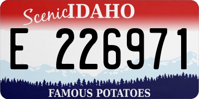 ID license plate E226971