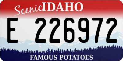 ID license plate E226972