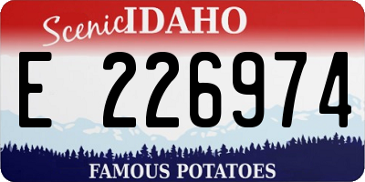 ID license plate E226974