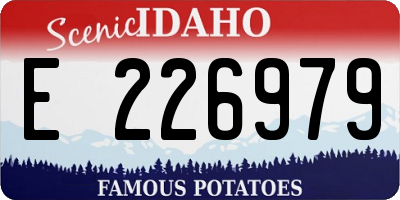 ID license plate E226979