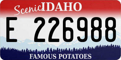 ID license plate E226988