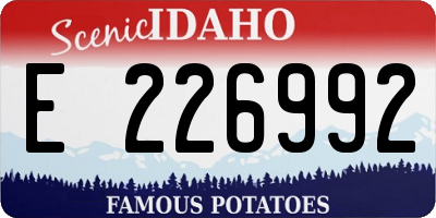 ID license plate E226992