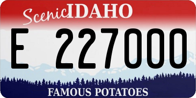 ID license plate E227000