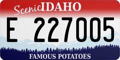 ID license plate E227005