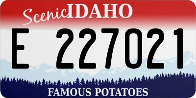 ID license plate E227021