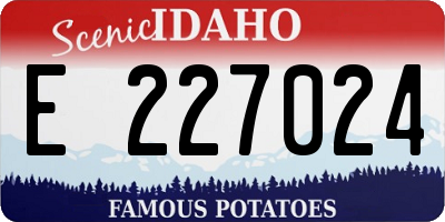 ID license plate E227024