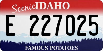 ID license plate E227025