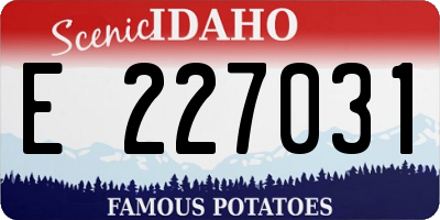 ID license plate E227031