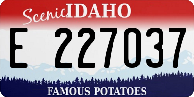 ID license plate E227037