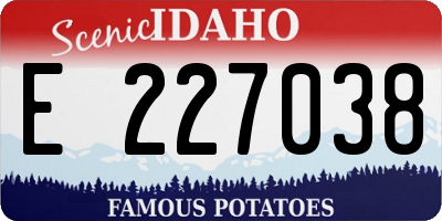 ID license plate E227038