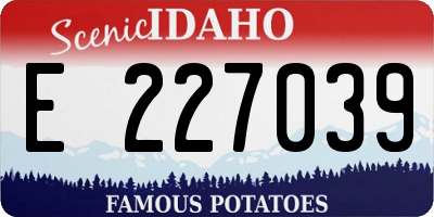 ID license plate E227039