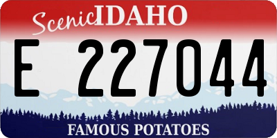 ID license plate E227044