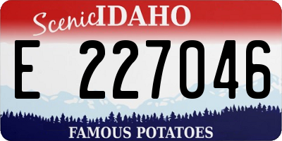 ID license plate E227046