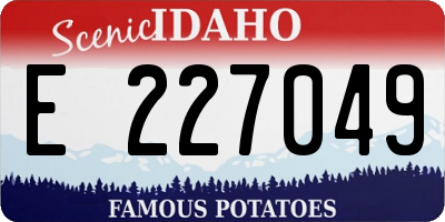 ID license plate E227049