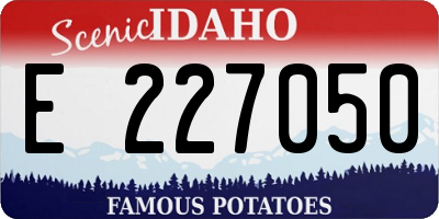 ID license plate E227050